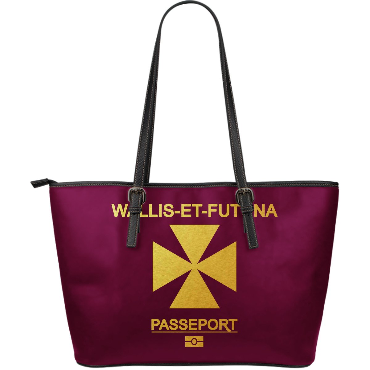 Wallis and Futuna Passport Leather Tote Red - Polynesian Pride