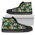 Hawaiian Shoes - Animals And Tropical Flowers High Top Shoes Womens High Top Black - Polynesian Pride