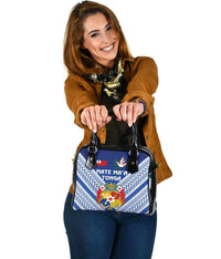 Mate Ma'a Tonga Rugby Shoulder Handbag Polynesian Creative Style - Blue One Size Blue - Polynesian Pride
