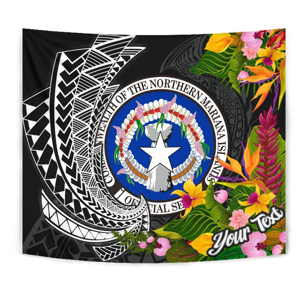 Northern Mariana Islands Tapestrys - Custom Personalised Seal Spiral Polynesian Patterns - Polynesian Pride