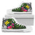 Hawaii High Top Shoes - Turtle Plumeria Banana Leaf Unisex White - Polynesian Pride