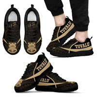 Tuvalu Active Sneakers - Tuvalu Flag Coat Of Arms - A7 Unisex Black - Polynesian Pride