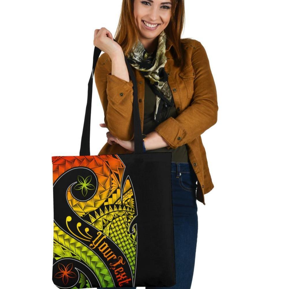 Samoa Personalised Tote Bags - Samoa Polynesian Decorative Patterns Tote Bag One Size Reggae - Polynesian Pride