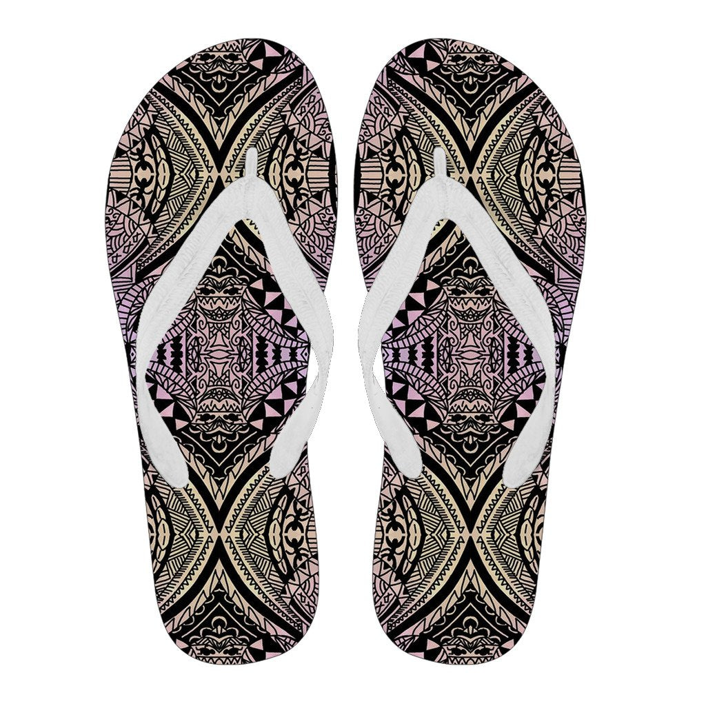 Polynesian Flip Flops Blur Women's Flip Flops White - Polynesian Pride