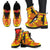 New Caledonia Leather Boots - Polynesian Tattoo Flag - Polynesian Pride