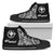 Hawaii Polynesian High Top Shoes - Hawaii Pride White Version Unisex Black - Polynesian Pride