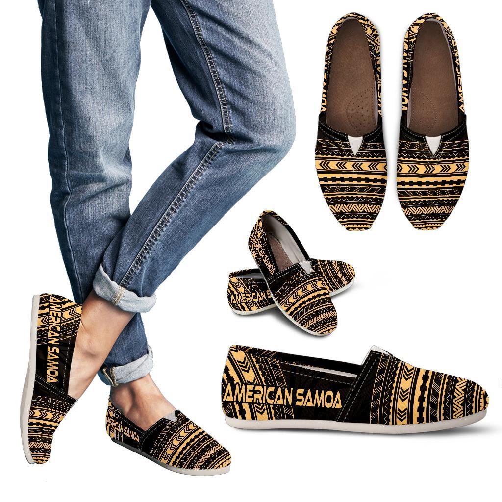 American Samoa Casual Shoes - Polynesian Gold Chief Version Women Gold - Polynesian Pride