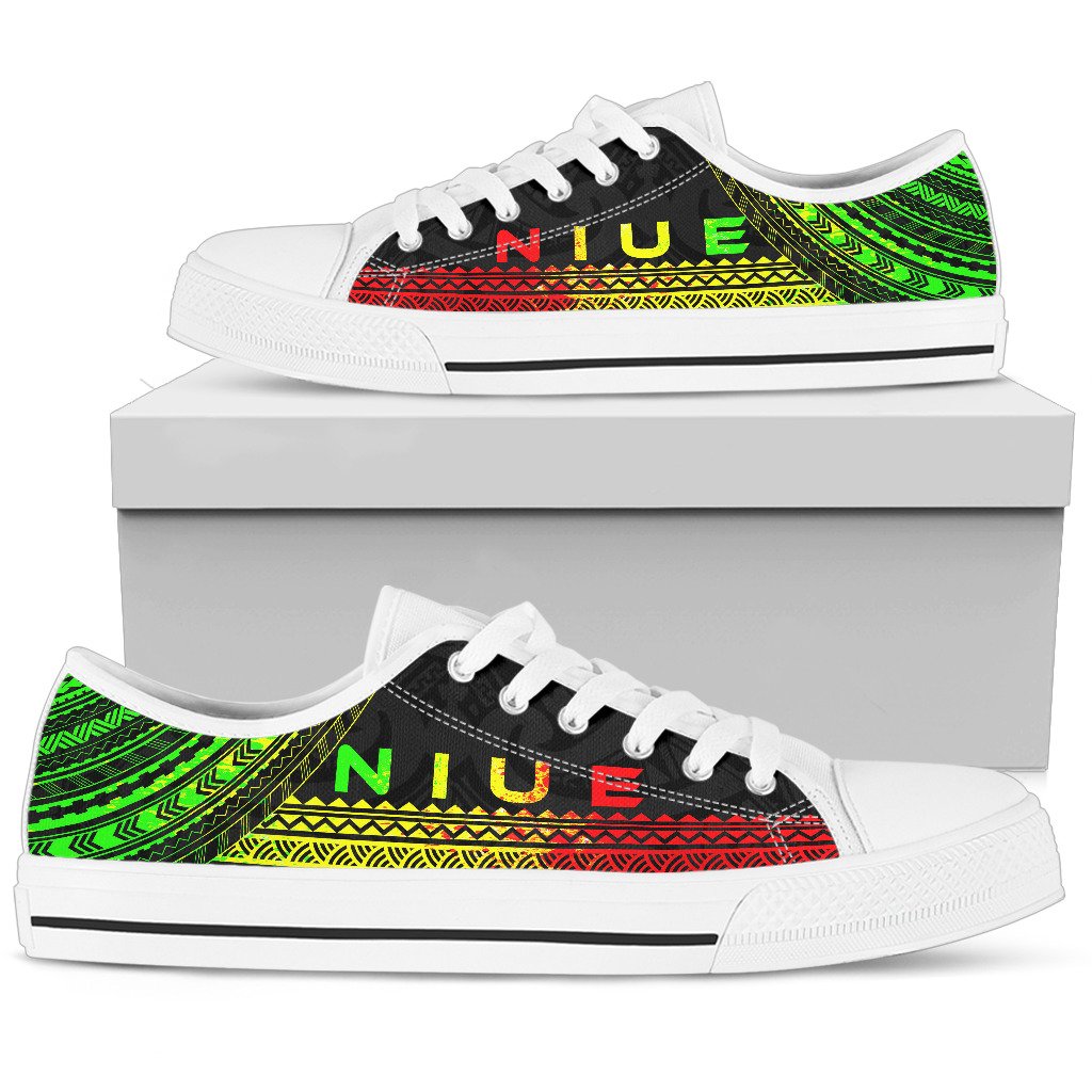 Niue Low Top Shoes - Polynesian Reggae Chief Version - Polynesian Pride