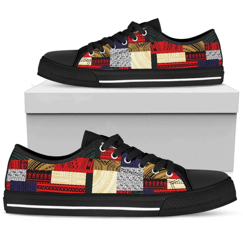 Polynesian Low Top Shoe - Design Retro Patchwork - Polynesian Pride