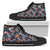 Hawaiian Shoes - Tropical Grey High Top Shoes Mens High Top Black - Polynesian Pride