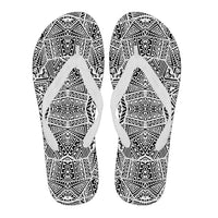 Polynesian Flip Flops White And Black Women's Flip Flops White - Polynesian Pride