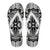 Polynesian Tribal Flip Flops White And Black Women's Flip Flops White - Polynesian Pride