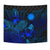 Nauru Tapestry - Turtle Hibiscus Pattern Blue - Polynesian Pride