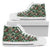 Hawaiian Shoes - Tropical Monstera Leaf Green Mix High Top Shoes Mens High Top White - Polynesian Pride