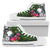 Nauru High Top Shoes - Turtle Plumeria Banana Leaf Unisex White - Polynesian Pride