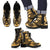 Marquesas Islands Leather Boots - Polynesian Tattoo Gold Gold - Polynesian Pride