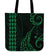 Hawaii Kakau Green Polynesian Tote Bag Tote Bag One Size Green - Polynesian Pride