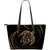 Hawaii Turtle Large Leather Tote - Gold - Frida Style Black - Polynesian Pride