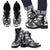 Cook Islands Leather Boots - Polynesian Tattoo Black Black - Polynesian Pride