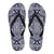 Polynesian Flip Flops Blue And White Women's Flip Flops Black - Polynesian Pride