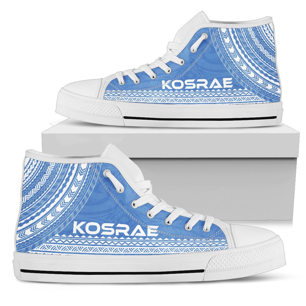 Kosrae High Top Shoes - Polynesian Flag Chief Version Unisex Black - Polynesian Pride