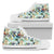 Hawaiian Shoes - Tropical Flower, Plant And Leaf Pattern High Top Shoes Womens High Top White - Polynesian Pride