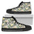 Hawaiian Shoes - Tropical Jungle Parrots And Flamingos High Top Shoes Mens High Top Black - Polynesian Pride