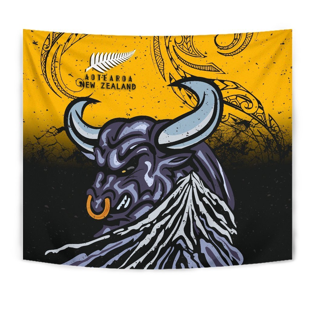 New Zealand Maori Tapestry Taranaki Bull - Polynesian Pride