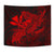 Hula Girl Hibiscus Kanaka Poly Tapestry - Red - Polynesian Pride