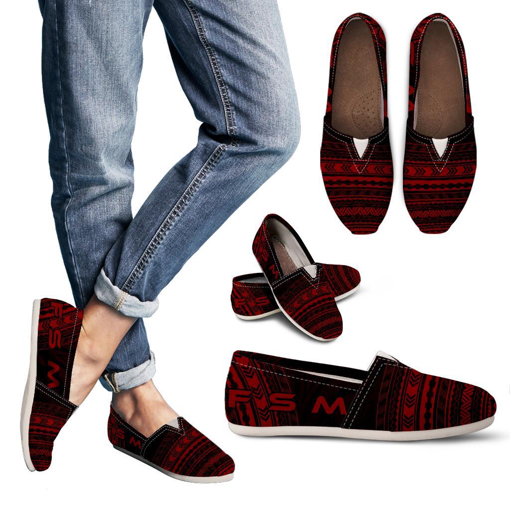 Federated States Of Micronesia Casual Shoes - Polynesian Red Chief Version Women Red - Polynesian Pride