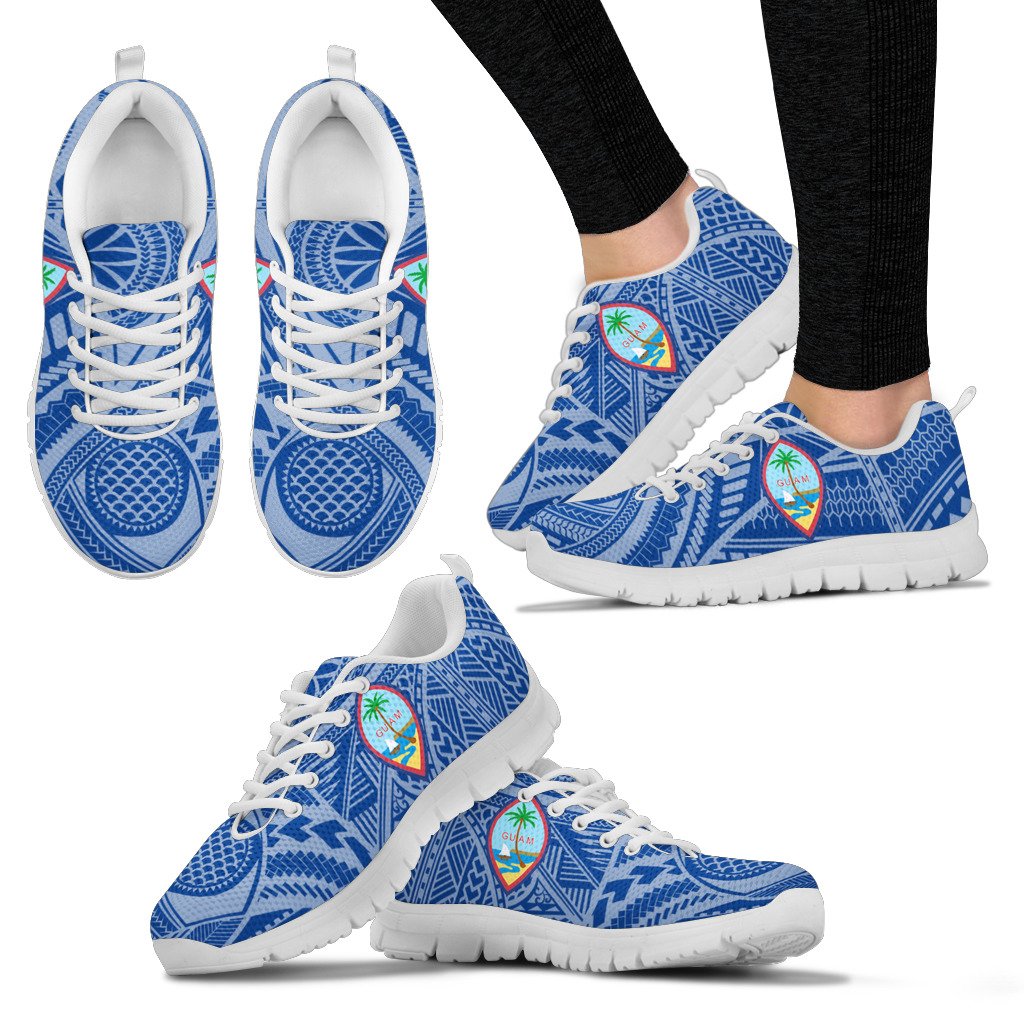 Guam Sneakers - Guam Coat Of Arms Polynesian Tattoo - Polynesian Pride