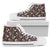 Hawaiian Shoes - Tropical Hibiscus, Strelitzia Palm Leaves High Top Shoes Womens High Top White - Polynesian Pride