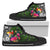 Tonga High Top Shoes - Turtle Plumeria Banana Leaf Unisex Black - Polynesian Pride