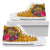 Hawaii High Top Shoes - Kanaka Maoli With Hibiscus On Polynesian Patterns (YELLOW) - Polynesian Pride