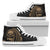 Federated States Of Micronesia High Top Shoes - Gold Tribal Wave Unisex White - Polynesian Pride