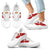 Tonga Sneakers - Tonga Flag Coat Of Arms & Wings Black & White - A0 Kid White - Polynesian Pride