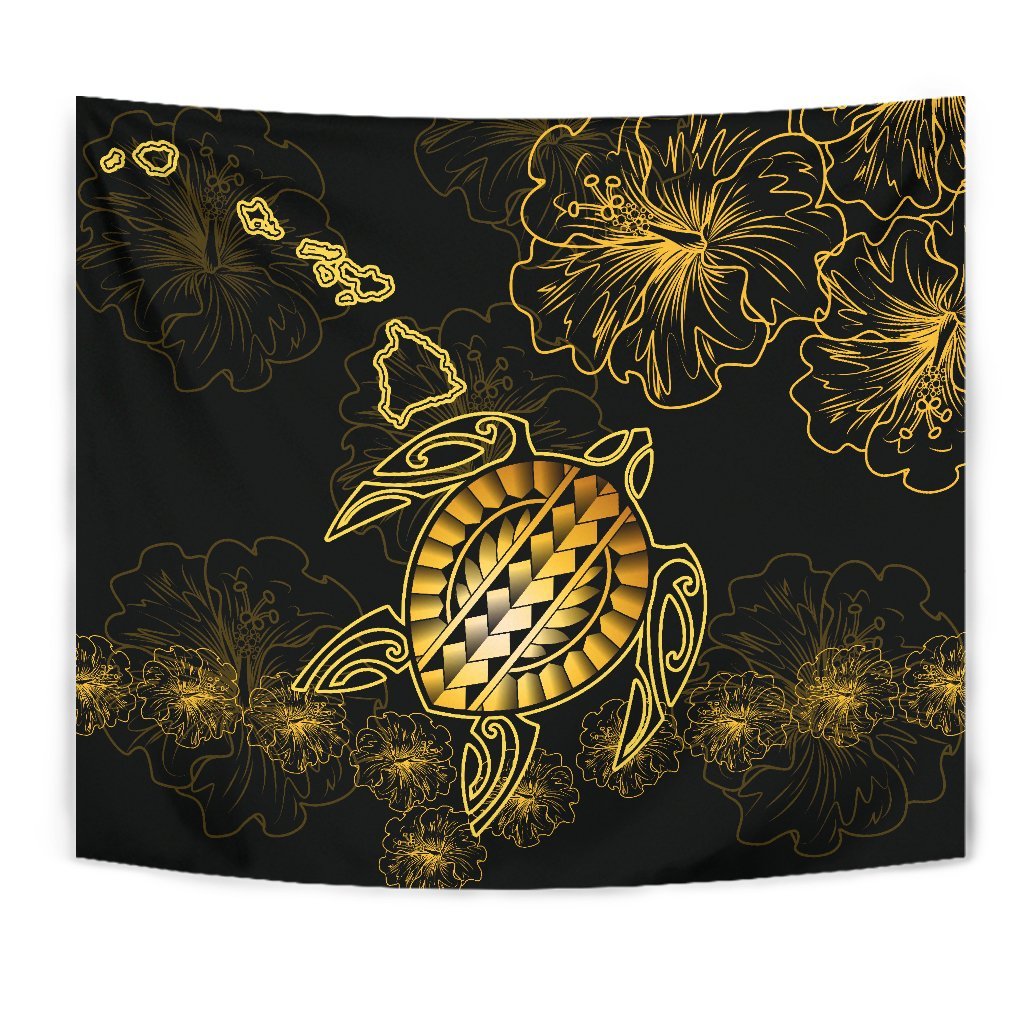 Hawaiian Turtle Hibiscus - Tapestry - Flora Style - Polynesian Pride