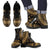 fiji Leather Boots - Polynesian Gold Chief Version Black - Polynesian Pride