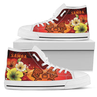 Samoa High Top Shoes - Tribal Tuna Fish - Polynesian Pride