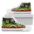Vanuatu High Top Canvas Shoes - Reggae Tentacle Turtle Unisex White - Polynesian Pride