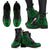 Kosrae Leather Boots - Tribal Green - Polynesian Pride