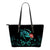 Hawaii Ohana Honu Paua Shell Small Leather Tote Black - Polynesian Pride