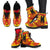 Papua New Guinea Leather Boots - Polynesian Tattoo Flag - Polynesian Pride