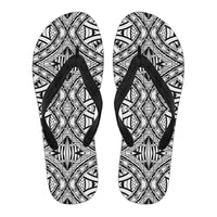 Polynesian Tribal Flip Flops Grown BMW Women's Flip Flops Black - Polynesian Pride