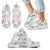 Hawaii Tropical Pattern With Orchids, Leaves And Gold Chains. Sneakers Kid's Sneakers White - Polynesian Pride