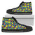 Hawaiian Shoes - Tropical Pattern Mix High Top Shoes Womens High Top Black - Polynesian Pride