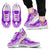 Tonga Wave Sneakers - Polynesian Pattern White Purple Color Men's Sneakers - White - Tonga White - Polynesian Pride