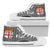 Fiji High Top Shoes - Tapa Pattern Sport Style Unisex White - Polynesian Pride