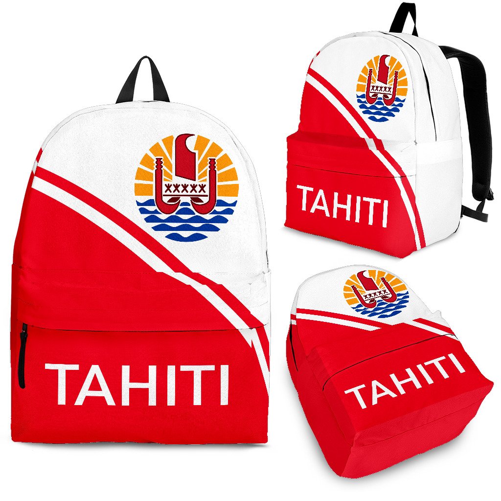 Tahiti Backpack - Curve Version White Red - Polynesian Pride