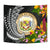 Hawaii Tapestrys - Custom Personalised Seal Spiral Polynesian Patterns Wall Tapestry - Hawaii Large 104" x 88" Black - Polynesian Pride